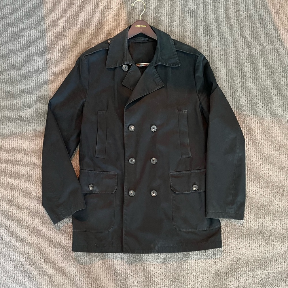 Maison Martin Margiela cotton lightly distressed double breasted trench coat